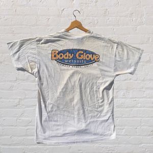 Vintage 90s Hermosa Beach T-Shirt Single Stitch Body Glove Wetsuit Made in USA